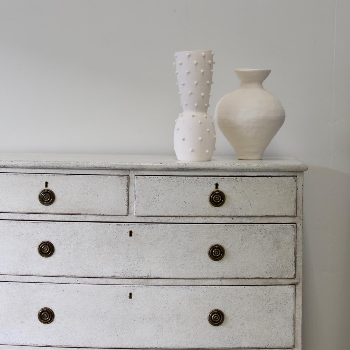 Swedish Bow-Fronted Chest of Drawers